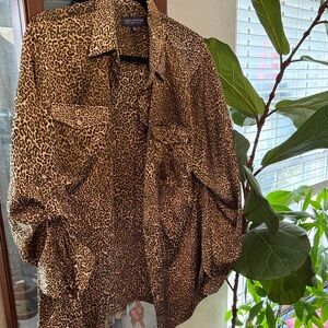Jones New York Leopard Print Blouse